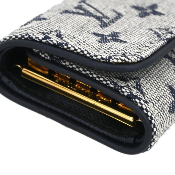 Louis Vuitton Blue Monogram Mini Lin Multicles 4 Key Case - Picture 9 of 12